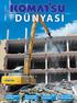 dünyası 12/2012 YTY İnşaat ta iş zorsa çözüm Komatsu Kalyon İnşaat ta 25 yıldır tercih Komatsu Arslanoğlu, Komatsu ile güvenli yıkıyor