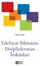 Ömer SOLAK. Edebiyat Biliminin Disiplinlerarası İmkânları