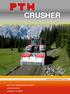 CRUSHER. www.pthproducts.com. En sert taşlarda kullanılabilir Basit montaj Sağlam ve güçlü