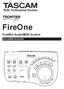 FireOne. FireWire Audio/MIDI Kontrol KULLANIM KILAVUZU