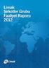 İcindekiler. Sunuş Bulunduğumuz coğrafyada güçlü bir şirket olmak yolundayız Limak Dönüm Noktaları Grup Yapısı Küresel İşbirliklerimiz