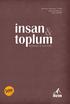 İNSAN & TOPLUM HUMAN & SOCIETY