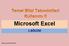 Microsoft Excel 1.BÖLÜM
