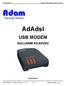 AdAdsl USB Modem Kullanım Kılavuzu. AdAdsl USB MODEM KULLANIM KILAVUZU. DKEAEADUr01