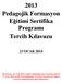 2013 Pedagojik Formasyon Eğitimi Sertifika Programı Tercih Kılavuzu 23 OCAK 2014