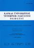 KAFKAS ÜNİVERSİTESİ VETERİNER FAKÜLTESİ DERGİSİ