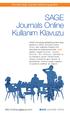 SAGE Journals Online Kullanım Klavuzu