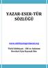 YAZAR-ESER-TÜR SÖZLÜĞÜ