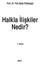 Halkla İlişkiler Nedir?