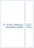 T.C. KUZEY ANADOLU KALKINMA AJANSI 2014 YILI ÇALIŞMA PROGRAMI