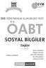 ÖABT SOSYAL BİLGİLER ÖSYM TARİH ÖABT ÖĞRETMENLİK ALAN BİLGİSİ TESTİ