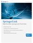 SpringerLink Bilgi Önemlidir. SpringerLink i Tercih Edin.