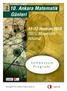 ANKARA MATEMATİK GÜNLERİ, 11-12 HAZİRAN 2015 ORTA DOĞU TEKNİK ÜNİVERSİTESİ-MATEMATİK BÖLÜMÜ PROGRAM