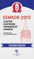 ELEKTRİK ELEKTRONİK MÜHENDİSLİĞİ KONGRESİ. 19-20-21 Kasım 2015 Harbiye Askeri Müze Kültür Sitesi PROGRAM BROŞÜRÜ. TMMOB Elektrik Mühendisleri Odası