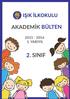 AKADEMİK BÜLTEN 2015-2016 1. YARIYIL 2. SINIF