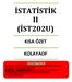 İSTATİSTİK II (İST202U)