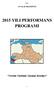 2015 YILI PERFORMANS PROGRAMI