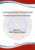 GAZİOSMANPAŞA ÜNİVERSİTESİ STRATEJİ GELİŞTİRME DAİRE BAŞKANLIĞI 2014 YILI BİRİM FAALİYET RAPORU