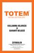 TOTEM ISITMA SİSTEMLERİ KULLANMA KILAVUZU & GARANTİ BELGESİ ZEYBEKLER