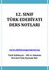 12. SINIF TÜRK EDEBİYATI DERS NOTLARI