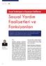 Sosyal Yardım Faaliyetleri ve Fonksiyonları