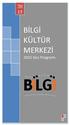 BİLGİ KÜLTÜR MERKEZİ. 2015 Güz Programı