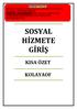 SOSYAL HİZMETE GİRİŞ