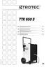 TTK 650 S. Bedienungsanleitung Luftentfeuchter A - 1. Operating Instructions Dehumidifier B - 1. Mode d emploi déshumidificateur d air C - 1