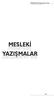 TMMOB Elektrik Mühendisleri Odası 41. Dönem Çalışma Raporu MESLEKİ YAZIŞMALAR