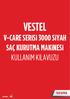 VESTEL V-CARE SERİSİ 3000 SİYAH SAÇ KURUTMA MAKİNESİ KULLANIM KILAVUZU 2 YIL GARANTİ