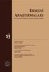 ERMENİ ARAŞTIRMALARI Dört Aylık, Tarih, Politika ve Uluslararası İlişkiler Dergisi 2015, Sayı 51