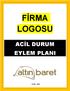 FİRMA LOGOSU ACİL DURUM EYLEM PLANI