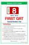 2013-2014 FIRST GRT. General Revision Test Instructions