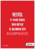 VESTEL V-COOK SERiSi 1000 BEYAZ EL BLENDER SETi