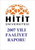 2007 YILI FAALĐYET RAPORU