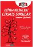 EĞİTİM BİLİMLERİ. Tamamı Çözümlü ÇIKMIŞ SORULAR