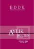 AYLIK BÜLTEN / MONTHLY BULLETIN