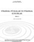 FİNANSAL PİYASALAR VE FİNANSAL KURUMLAR