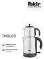 THALES. Kullanım Kılavuzu Çay Makinesi. Instructions Manual Tea Maker