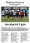 Beşiktaş Gazetesi. Günlük web Gazetesi 10.10.2012. Antalya'da 5 gün