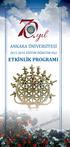 ANKARA UNIVERSITESI 2015-2016 EĞİTİM-ÖĞRETİM YILI ETKİNLİK PROGRAMI