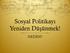 Sosyal Politikayı Yeniden Düşünmek! NEDEN?