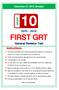 2015-2016 FIRST GRT. General Revision Test Instructions