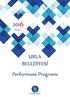 URLA BELEDİYESİ PERFORMANS PROGRAMI