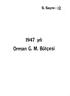S. Sayısı: 12. 1947 yılı Orman G. M. Bütçesi