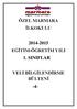 ÖZEL MARMARA İLKOKULU 2014-2015 EĞİTİM-ÖĞRETİM YILI 1. SINIFLAR VELİ BİLGİLENDİRME BÜLTENİ -4-