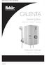 CALENTA Elektrikli fiofben Electric Water Heater