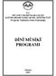 T.C. DİYANET İŞLERİ BAŞKANLIĞI EĞİTİM HİZMETLERİ GENEL MÜDÜRLÜĞÜ (Program Geliştirme Daire Başkanlığı) DÎNÎ MÛSİKÎ PROGRAMI