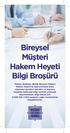 Bireysel Müşteri Hakem Heyeti Bilgi Broşürü