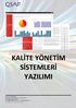 KALİTE YÖNETİM SİSTEMLERİ YAZILIMI